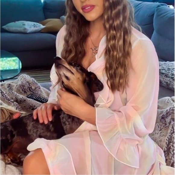 NWOT Rainbow Pastel Kimono Long Robe Coverup - Picture 7 of 10